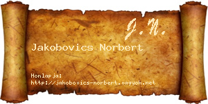 Jakobovics Norbert névjegykártya